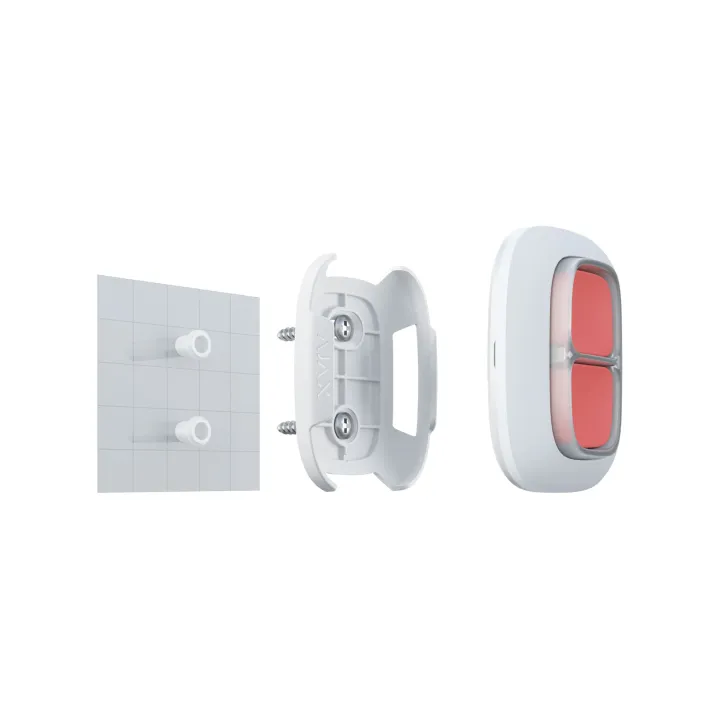 [3810379Wh1] DoubleButton - Double bouton d'urgence BLANC