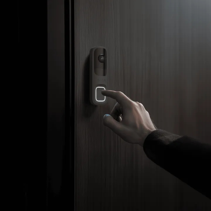 [66391125Bl1] DoorBell - Sonnette vidéo intelligente NOIRE