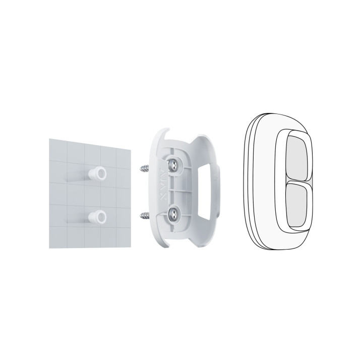 [38215.82.Wh] Holder Pour Button/Double Button Blanc