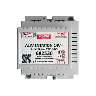 Alimentation 14 Veq. / 2A Pour Moniteurs (1 Pour 20 Moniteurs) - 4 Modules Raildin
