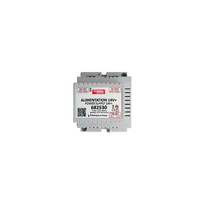 Alimentation 14 Veq. / 2A Pour Moniteurs (1 Pour 20 Moniteurs) - 4 Modules Raildin