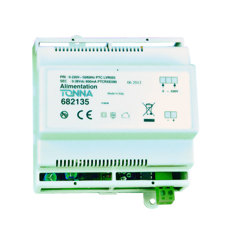 B2F-Alimentation 28 Veq / 0,8 A - Pmy Platine De Rue Tonna - 4 Module Rail Din