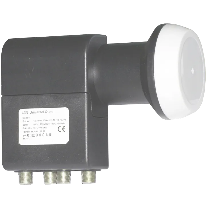 Lnb Universel Quad - 4 Sorties Individuelle En 'F' Femelle/À Visser - Diam. 40Mm