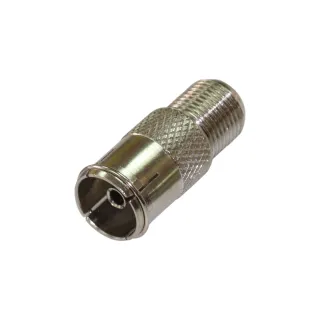 Adaptateur Coaxial Tv Iec 9,52Mm Femelle En Fiche F Femelle, Vice Et Versa