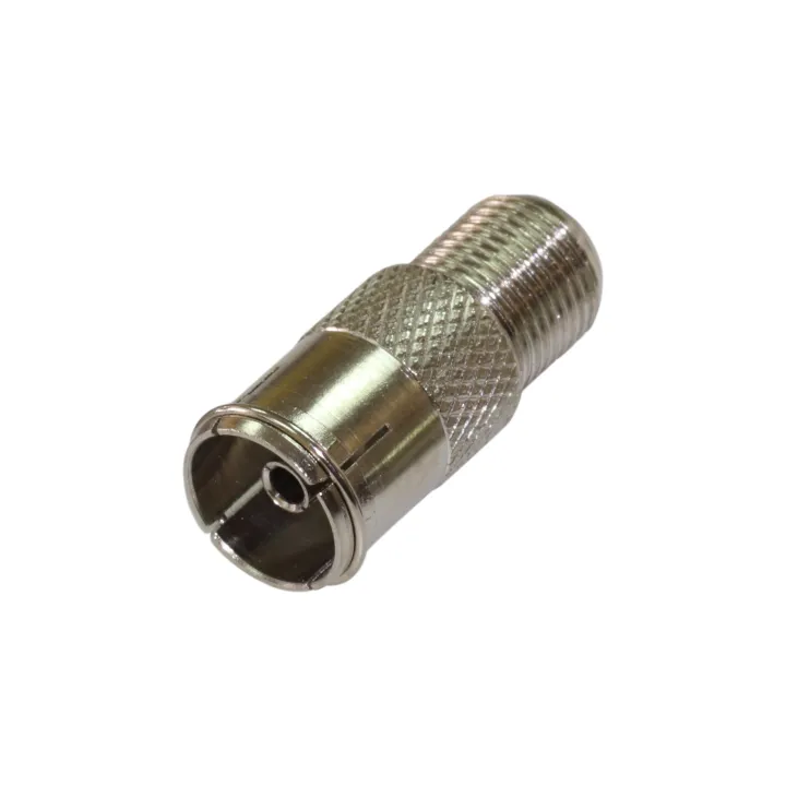Adaptateur Coaxial Tv Iec 9,52Mm Femelle En Fiche F Femelle, Vice Et Versa
