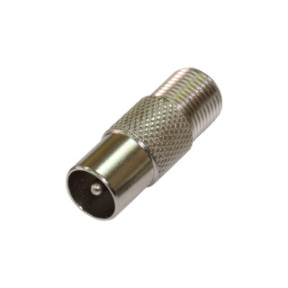 Adaptateur coaxial tv iec 9,52mm mâle en fiche F femelle à visser, vice et versa