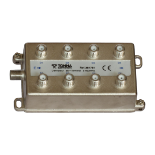 Dérivateur 8d terminal tnt - 5/862 mhz - perte de dérivation symétrique : -12 db