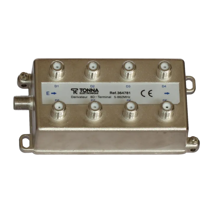 Dérivateur 8D Terminal Tnt - 5/862 Mhz - Perte De Dérivation Symétrique : -12 Db