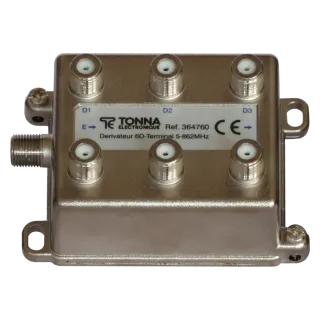 Dérivateur 6D Terminal Tnt - 5/862 Mhz -Perte De Dérivation Symétrique : -10,5Db