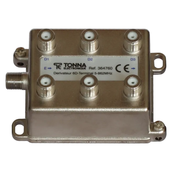 Dérivateur 6D Terminal Tnt - 5/862 Mhz -Perte De Dérivation Symétrique : -10,5Db