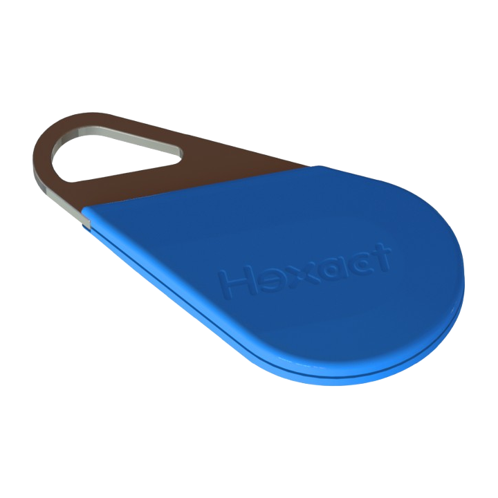 Cle de proximite hexact bleue compatible vigik -badge mifaire-lecture / ecriture