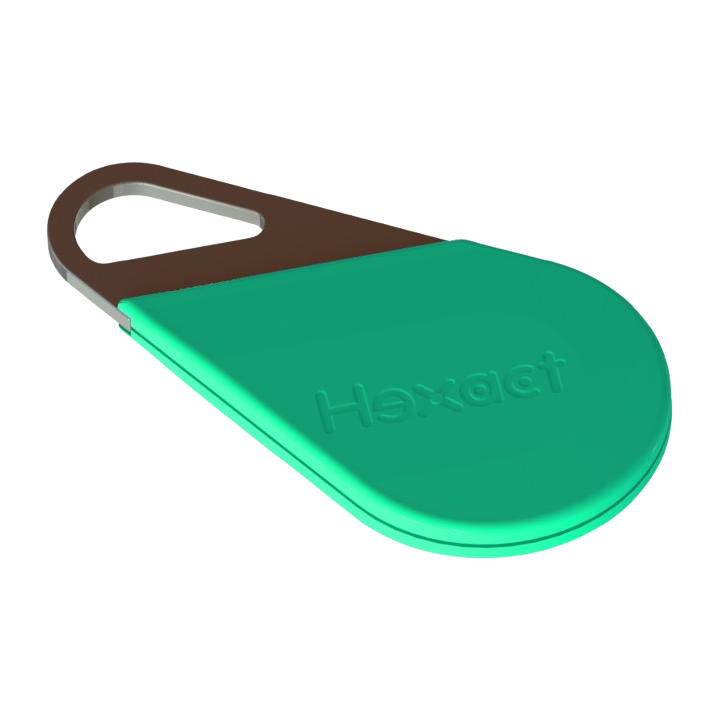 Cle de proximite hexact verte compatible vigik -badge mifaire-lecture / ecriture