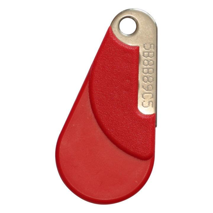 Cle de proximite hexact rouge compatible vigik -badge mifaire-lecture / ecriture