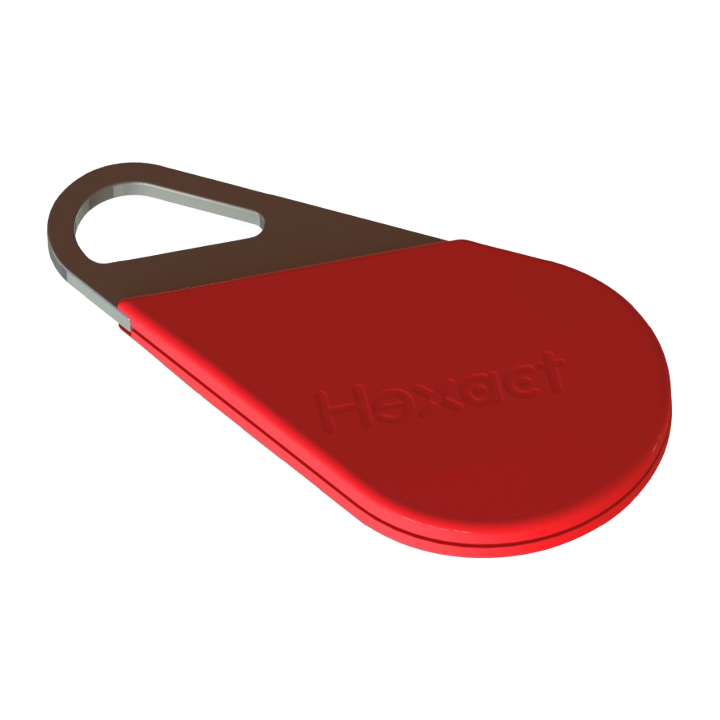 Cle de proximite hexact rouge compatible vigik -badge mifaire-lecture / ecriture