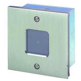 Lecteur P25 Inox encatsrable. Format carré et plat, pour les centrales HEXACTCOM