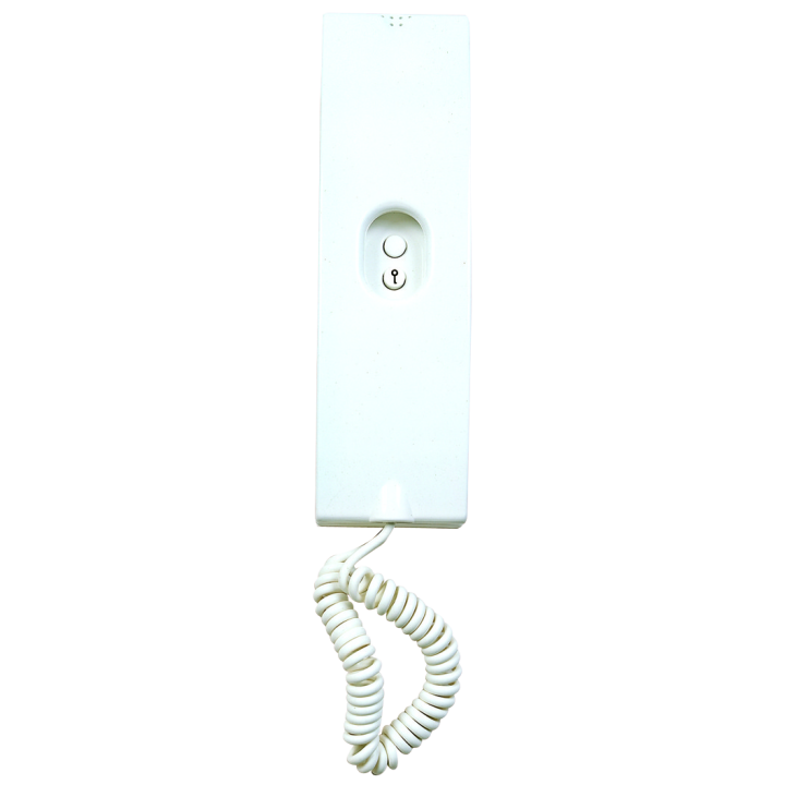 Poste audio ellipse blanc fonction appel modulé et sonnerie à ronfleur en 2 fils