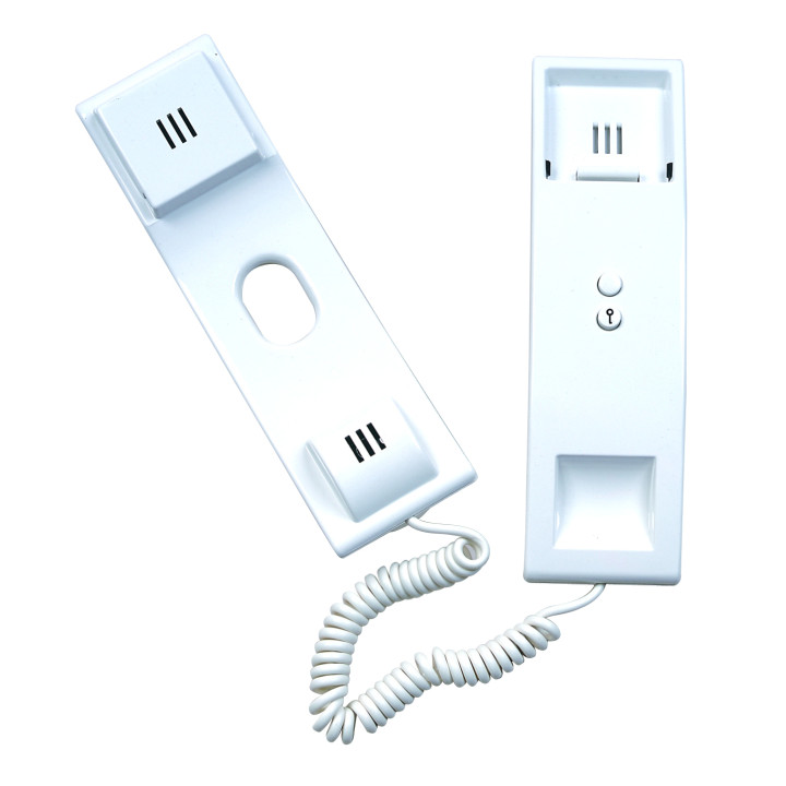 Poste audio ellipse blanc fonction appel modulé et sonnerie à ronfleur en 2 fils
