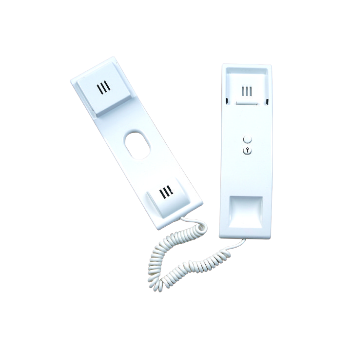 Poste audio ellipse blanc fonction appel modulé et sonnerie à ronfleur en 2 fils