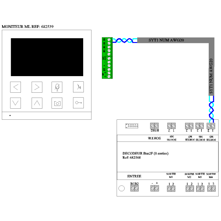 Moniteur Main Libre Prisme En Tech B2F - 4,3 Pouce -Indication Braille-Boucle T