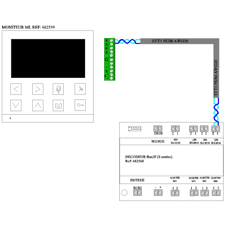 Moniteur Main Libre Prisme En Tech B2F - 4,3 Pouces -Indication Braille-Boucle T