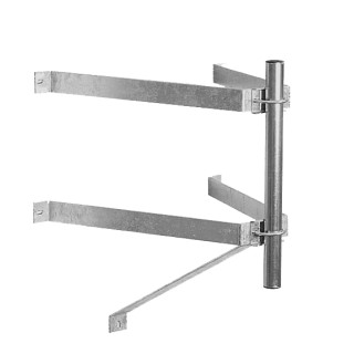Fixation Type Ascenseur Déport 600Mm Galva Pmy Mât Ø30-50Mm Avec Jambe De Froce
