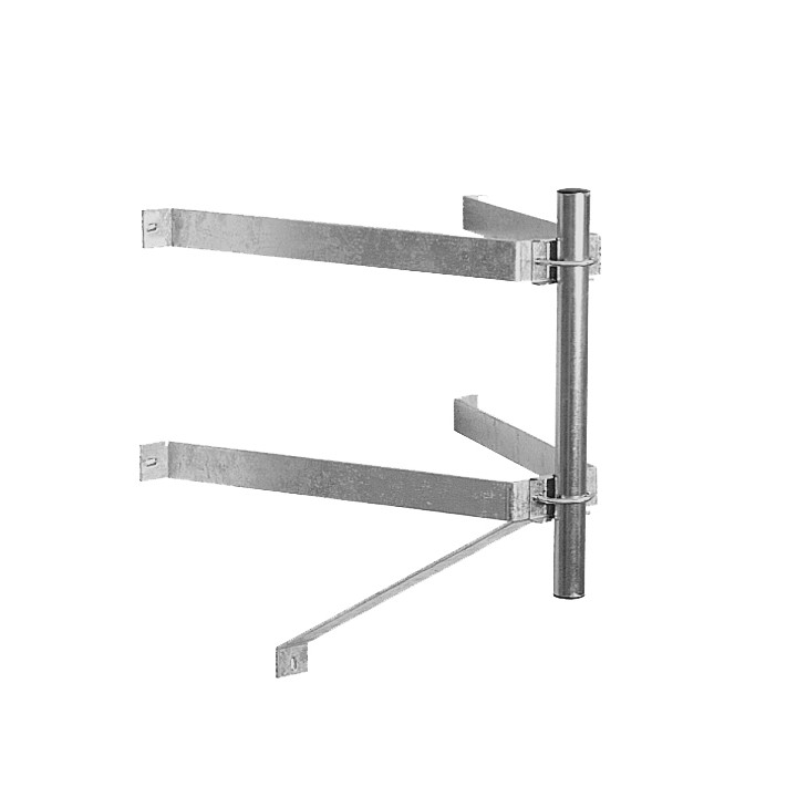 Fixation Type Ascenseur Déport 600Mm Galva Pmy Mât Ø30-50Mm Avec Jambe De Froce