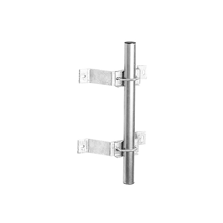 Fixation type ascenseur déport 110mm galva pour mât ø30-50mm sans jambe de froce