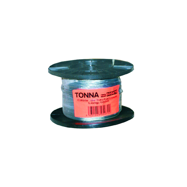 Câble De Haubanage Acier Galvanisé Ø 2 Mm En Bobine De 100 M
