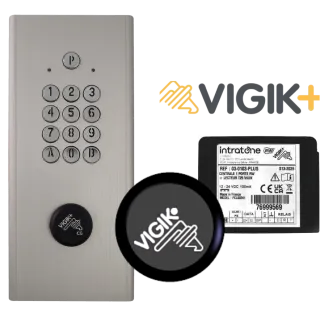 Clavier Codé Haussmann Encastré 1 Relais Vigik+ R/W Argent