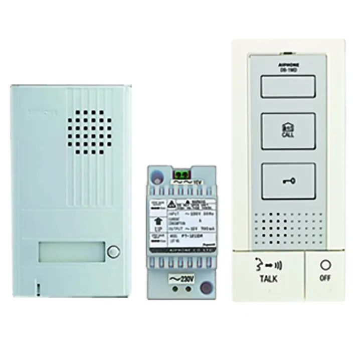 Kit Audio 2 Fils Intégral Mains Libres Avec Platine Saillie & 1 Poste Intérieur
