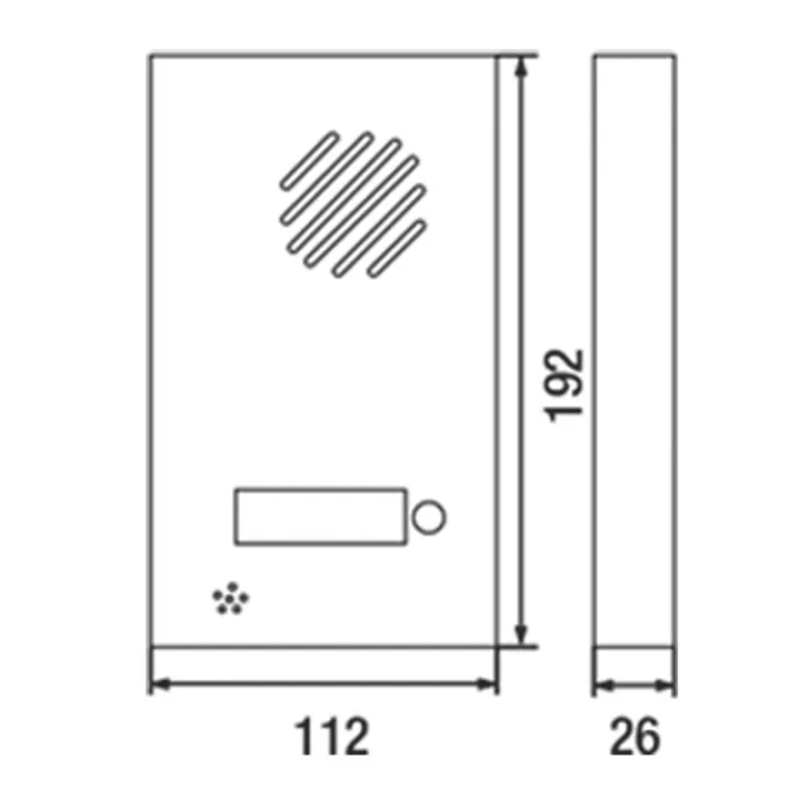Façade Inox 1 Bp Pour Dbs1Ap, Da1As Et Platine Da1Ds, Pose En Saillie