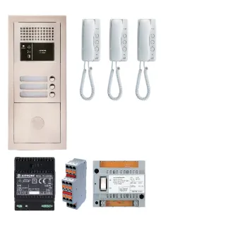 Pack Audio 3 Bp Programmé, Encastré, Centrale, Alimentation & 3 Postes Audio Gt1D