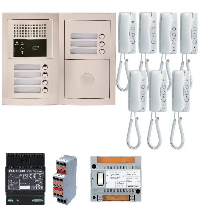 Pack Audio 7 Bp Programmé, Encastré, Centrale, Alimentation & 7 Postes Audio Gt1D