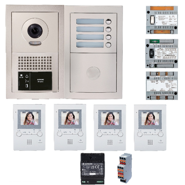 Pack vidéo programmé 4 BP, plat. enc. centrales, distributeurs, alim, 4 x GT1M3L