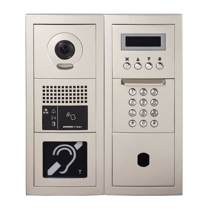 Platine vidéo modulaire à défilement avec boucle magnétique & emplacement VIGIK+