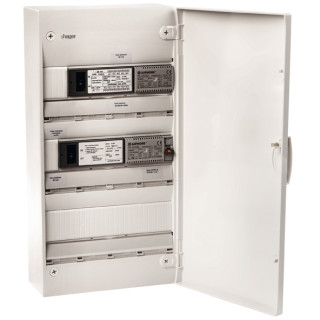 Tableau monté-câblé avec 1xGTBC, 1xGFC, 1xGTVBC, 2xPS2420DM et 1 disjoncteur 2 A