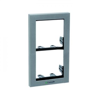 Cadre porte-modules 2 modules Couleur argent