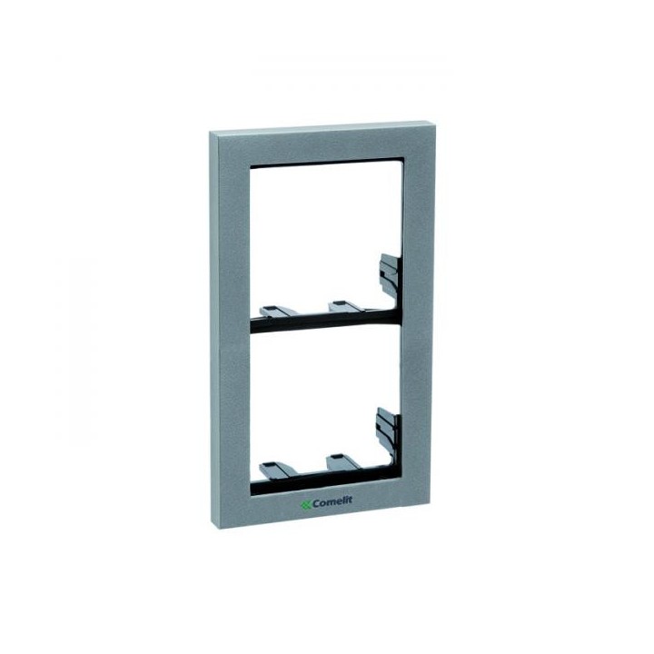 Cadre porte-modules 2 modules Couleur argent