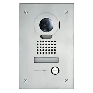 Platine Vidéo Inox Encastrée Avec Porte-Étiquette Rétro-Éclairé, Ip54 Et Ik07
