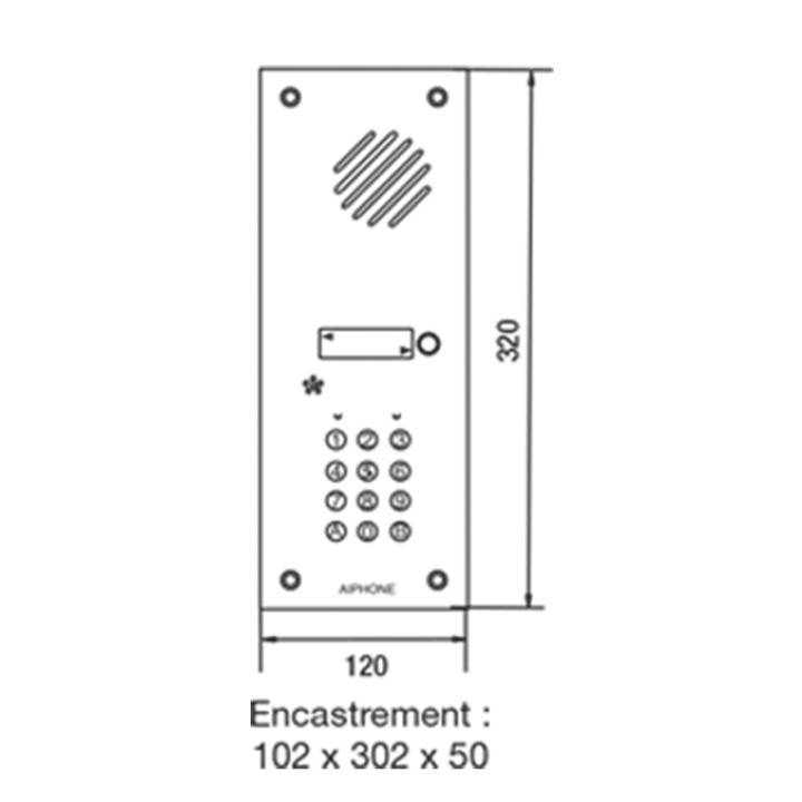 Platine Inox Encastre Avec Clavier Pmy Kit Db-Da