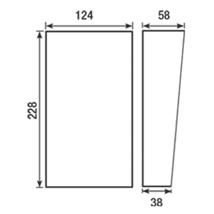 Cadre saillie inox avec visière anti pluie, pour le façades FDB1, FDB2 et FDB4