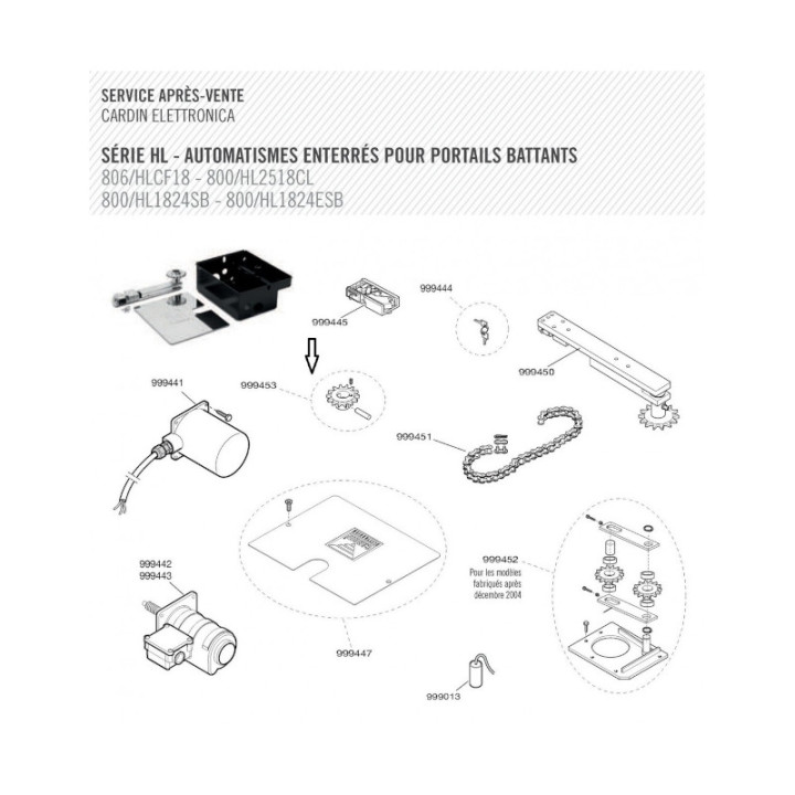 Pignon Pmy Moteur Hl2518/1824