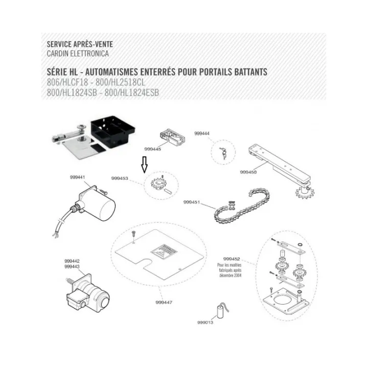 Pignon Pour Moteur Hl2518/1824