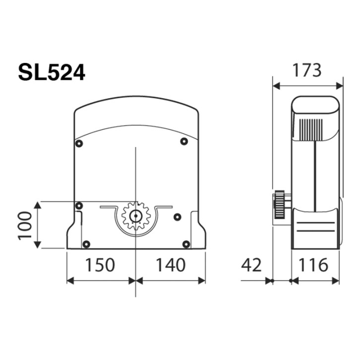 Kit coulissant 24v SL524 CARDIN