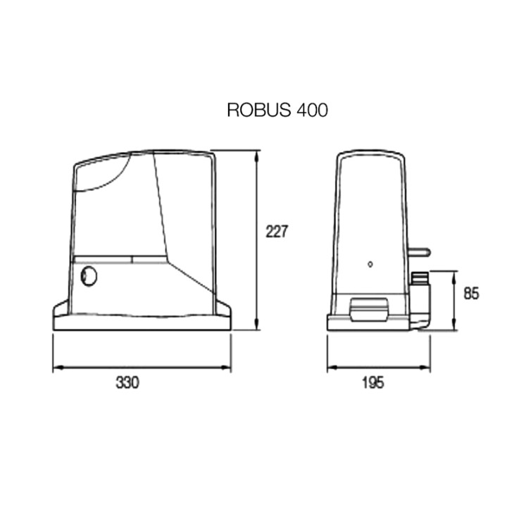 Kit Coulissant 24V 400Kg Robu 400