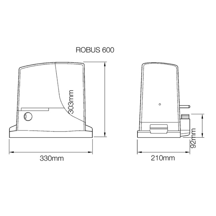 Kit Coulissant 24V 600Kg Robu 600