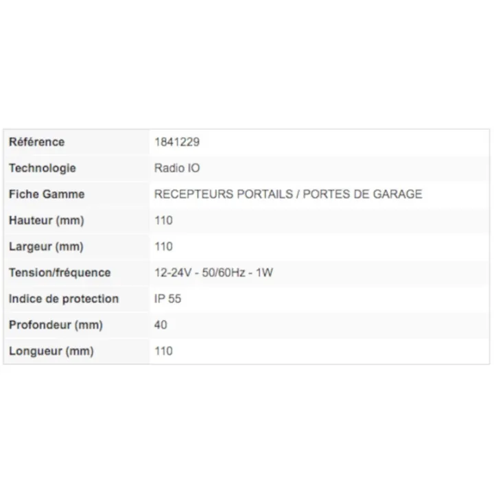 Récepteur Accès Compatible Io Pour Mootorisation Portail Ou Porte De Garage