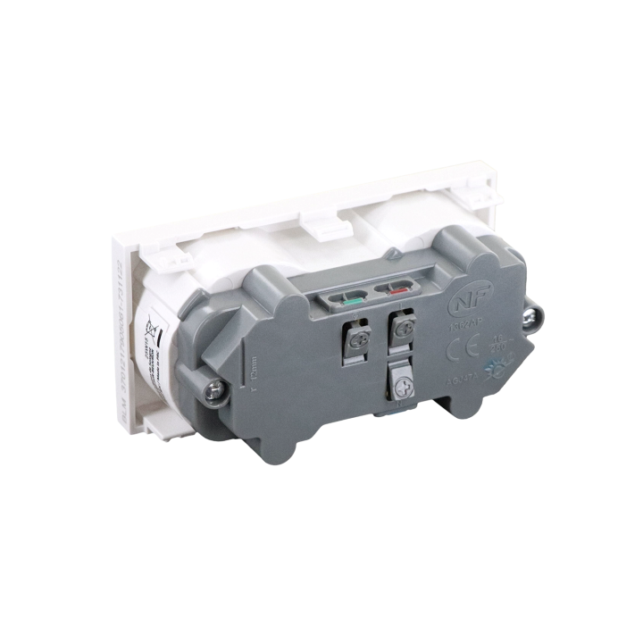 Prise Double 2P+T Encastrable 45X90 Mm