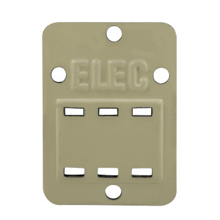 Plaquette Alu 25X35 Mm Estampée Elec, Emplacement Pour 3 Caractères. 25 Pièces
