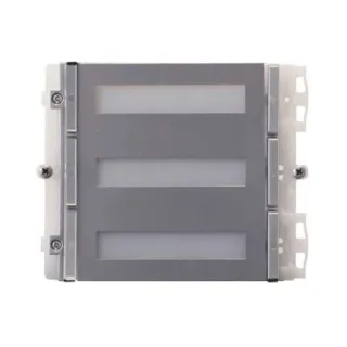 Série Ikall Metal - Module 6 Boutons, Acier Inox, Led Bleu/Blanc/Éteint
